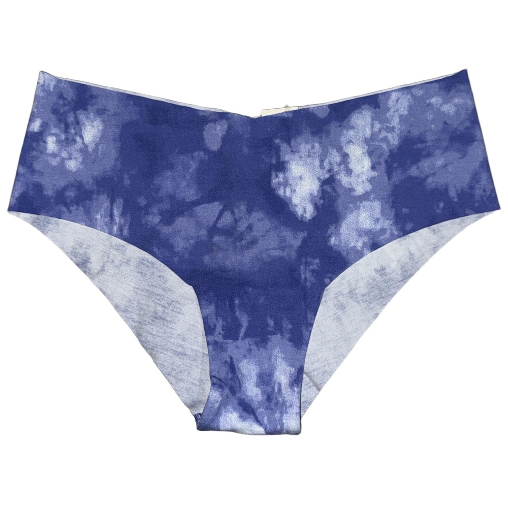 NWT Aerie Purple White Tie Dye Cotton Seamless Hipster Panties Underwear Size M